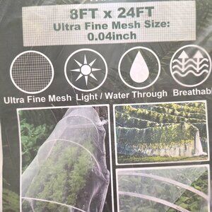 Faraer Ultra Fine Garden Mesh Netting, Plant Covers 8'x24' Garden Netting